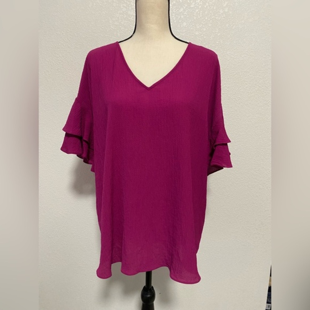 Apt 9 Short Sleeve Bohemian Style Blouse